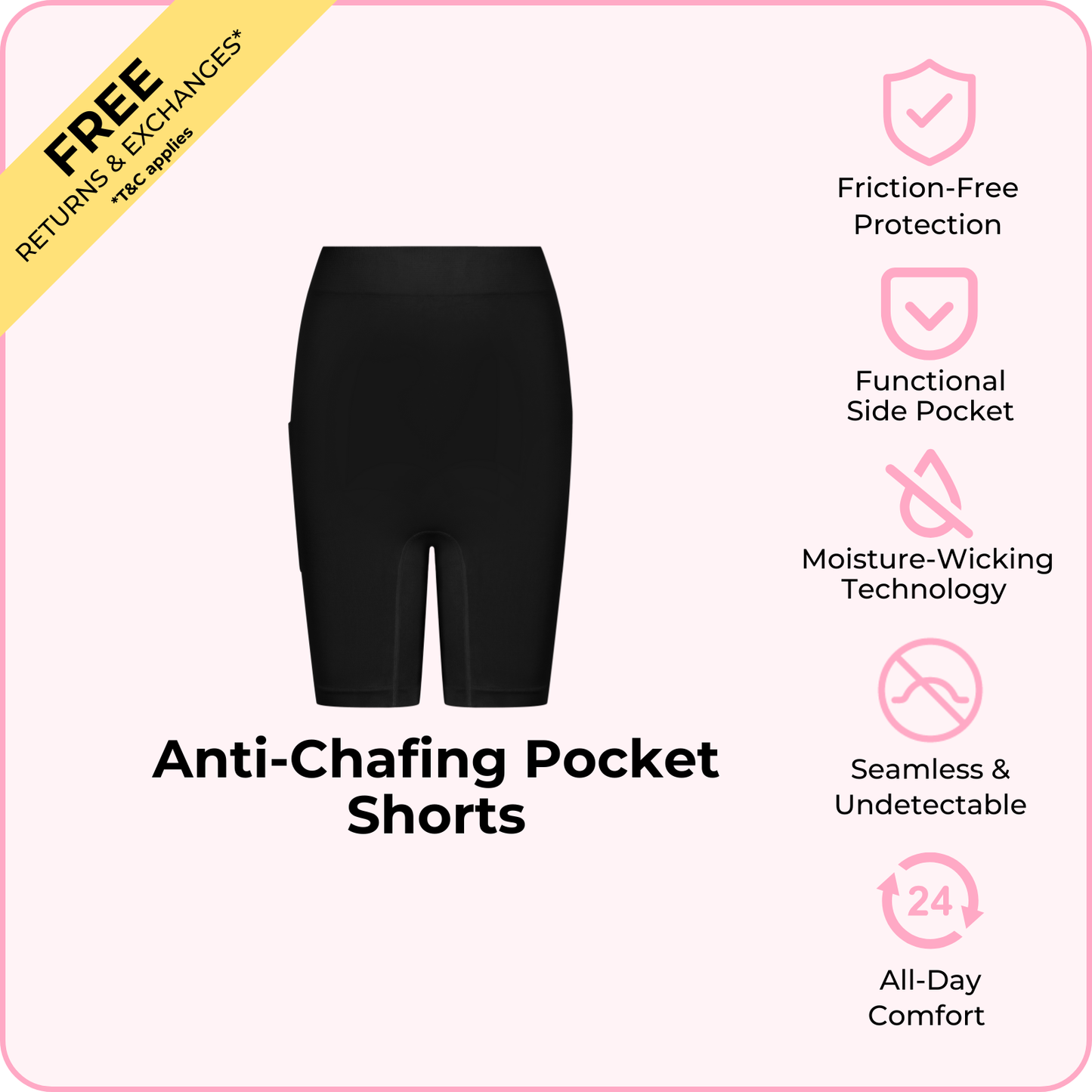 Anti-Chafing Pocket Shorts
